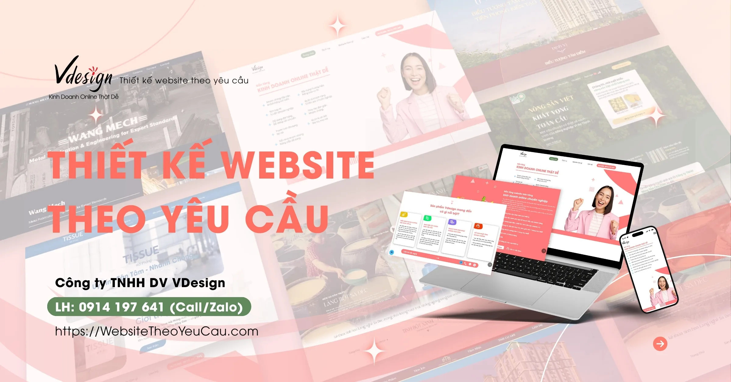 Thiết Kế Website Theo Yêu Cầu Giao Diện Độc Quyền - Chỉ từ 3tr