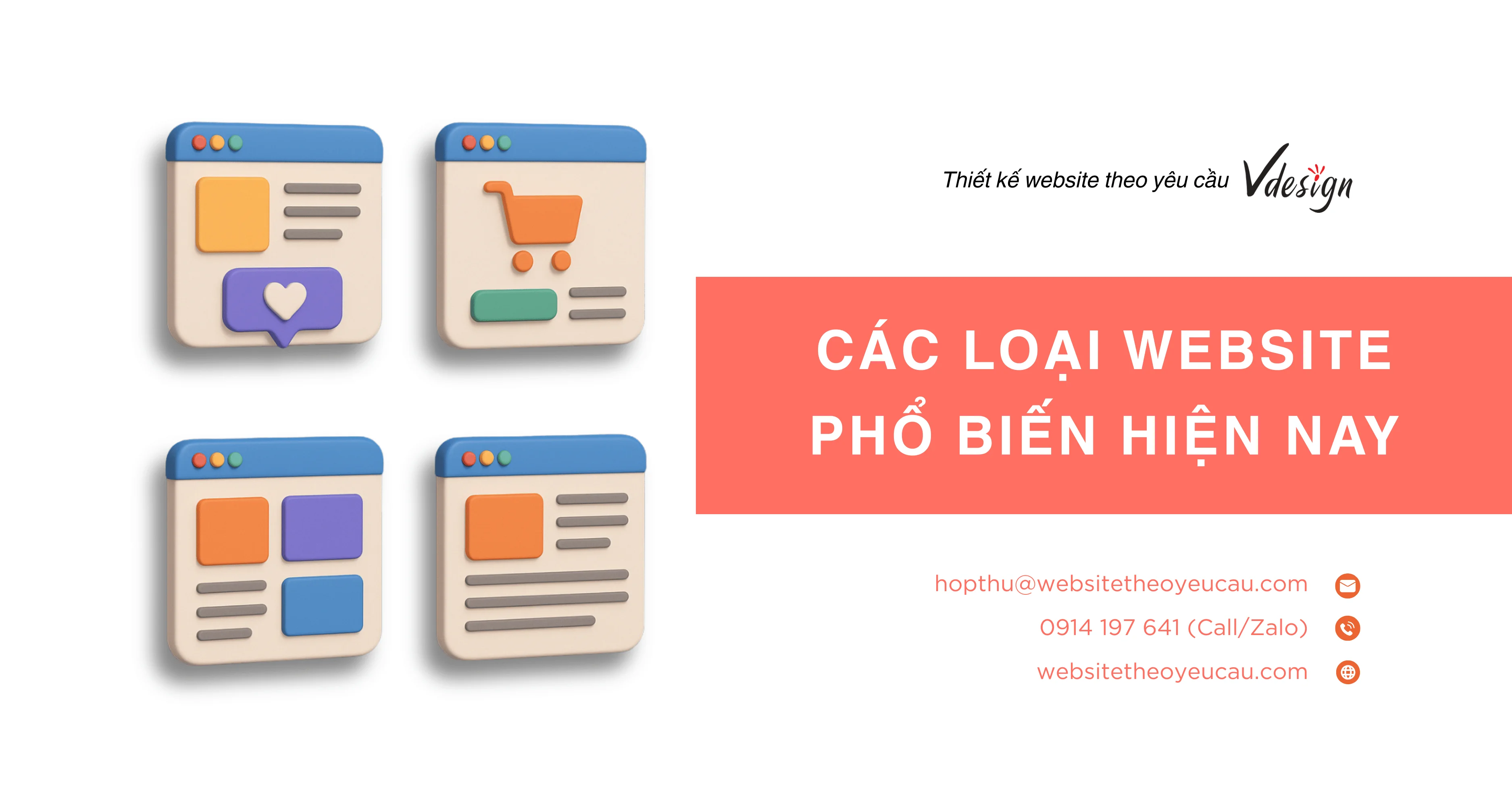 Các loại website phổ biến hiện nay