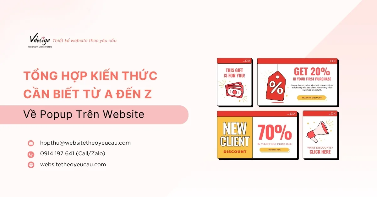 Tổng hợp kiến thức cần biết từ A đến Z về Popup trên website