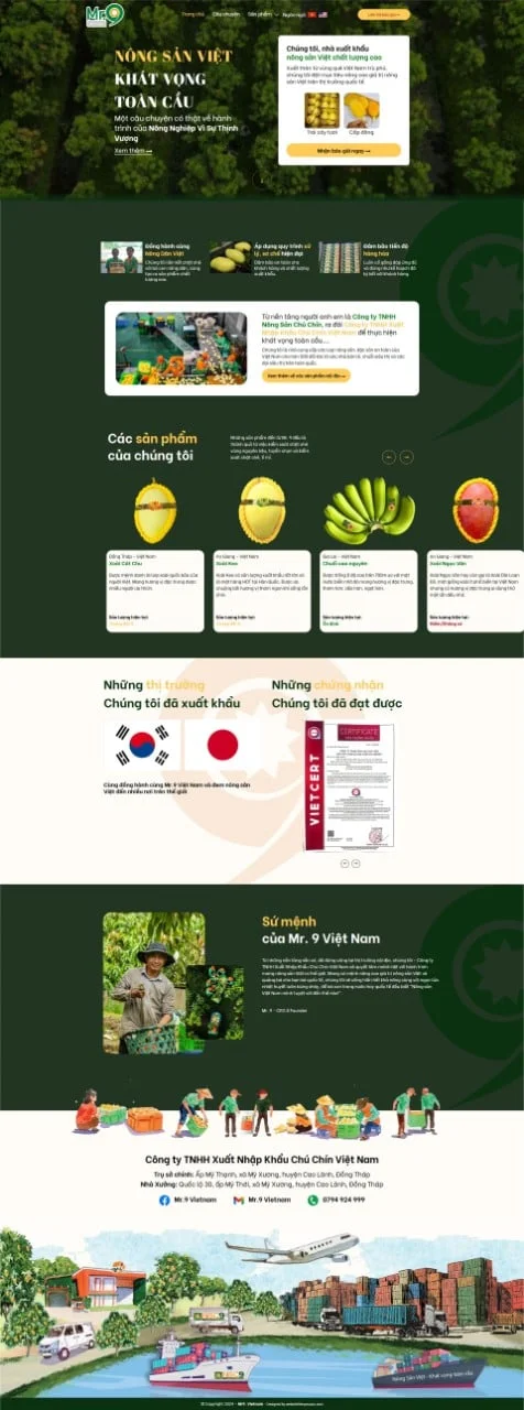 Thiết kế website bán hàng Mr.9 Việt Nam