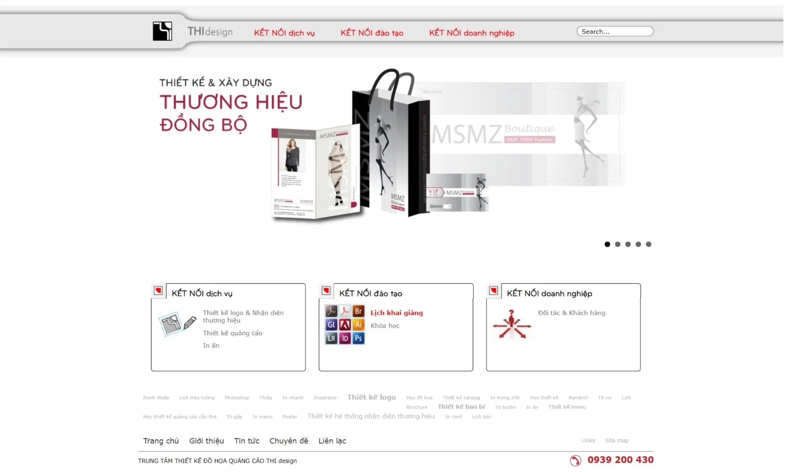 Thiết kế website trung tâm đồ họa Kết Nối Ý Tưởng