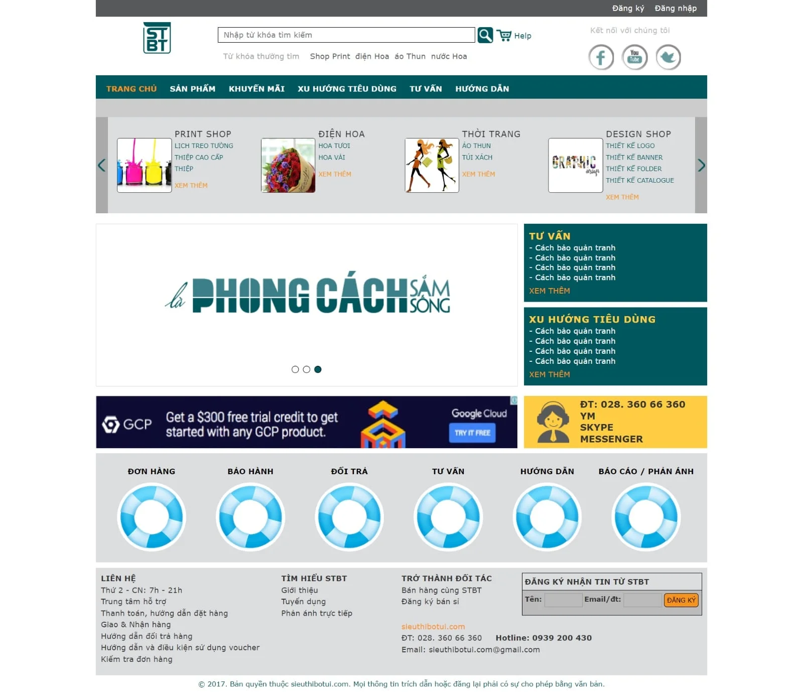 Thiết kế website dịch vụ Siêu Thị Bỏ Túi