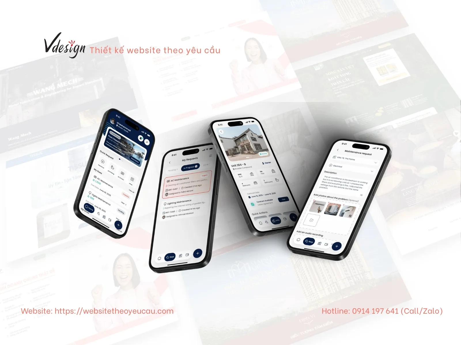 Giao diện website đặt lịch responsive trên điện thoại phù hợp cho spa, salon, phòng khám,.v..v...