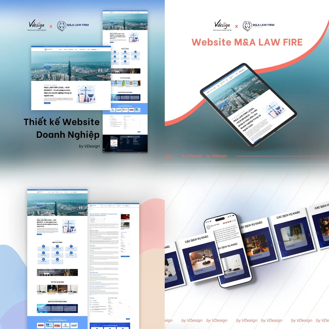 Dự án Website M&A Law Firm by VDesign