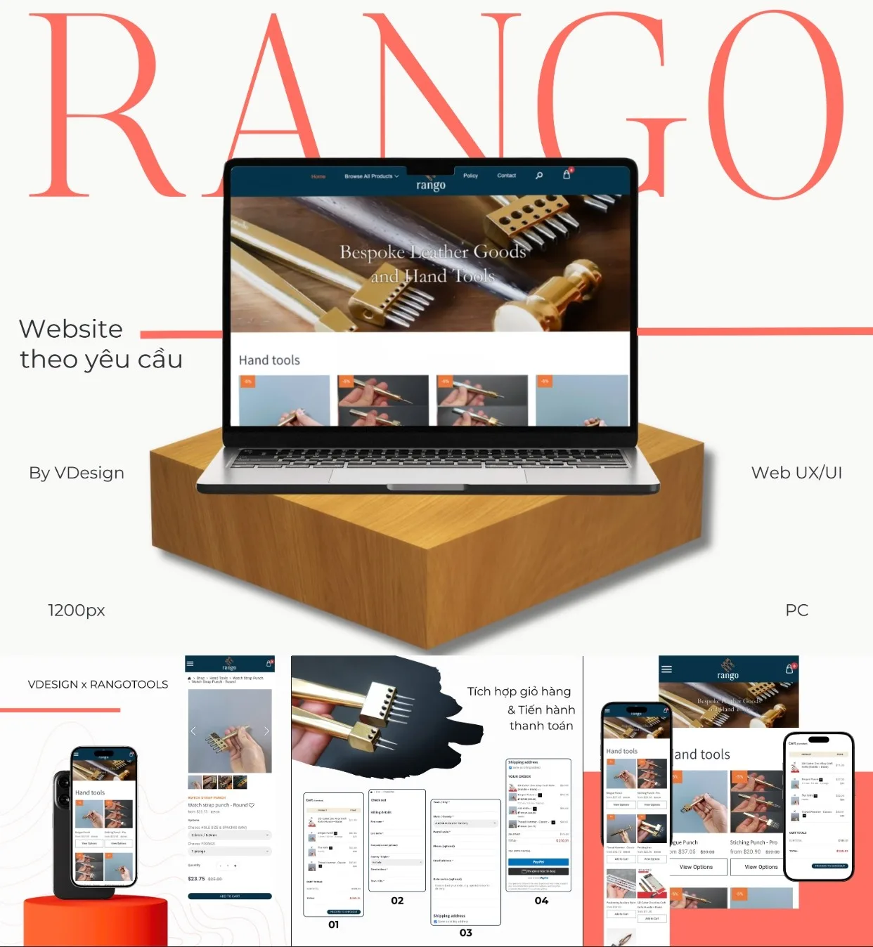 Dự án Website bán hàng Rangotools by VDesign