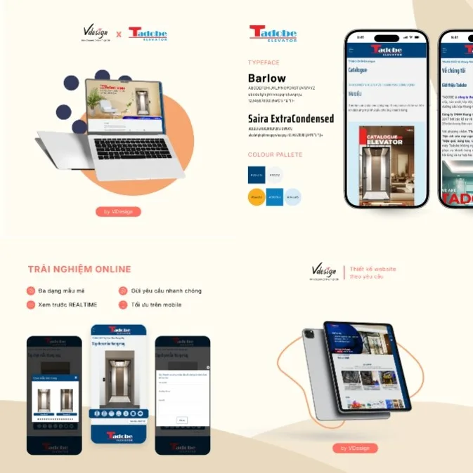 Dự án Thiết kế website Thang Máy Tadobe - by VDesign.