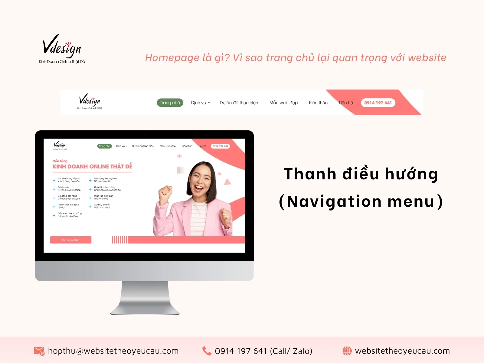 Thanh menu điều hướng website