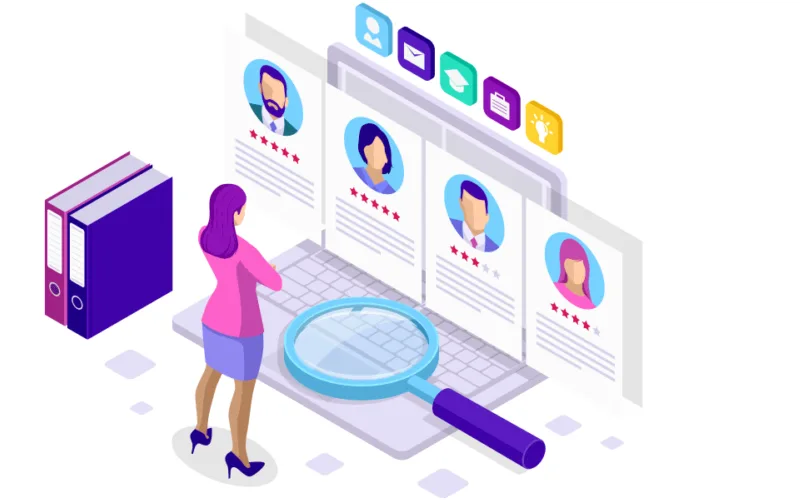 Giao diện mô phỏng hệ thống quản lý hồ sơ ứng viên (ATS) trên website tuyển dụng chuyên nghiệp.