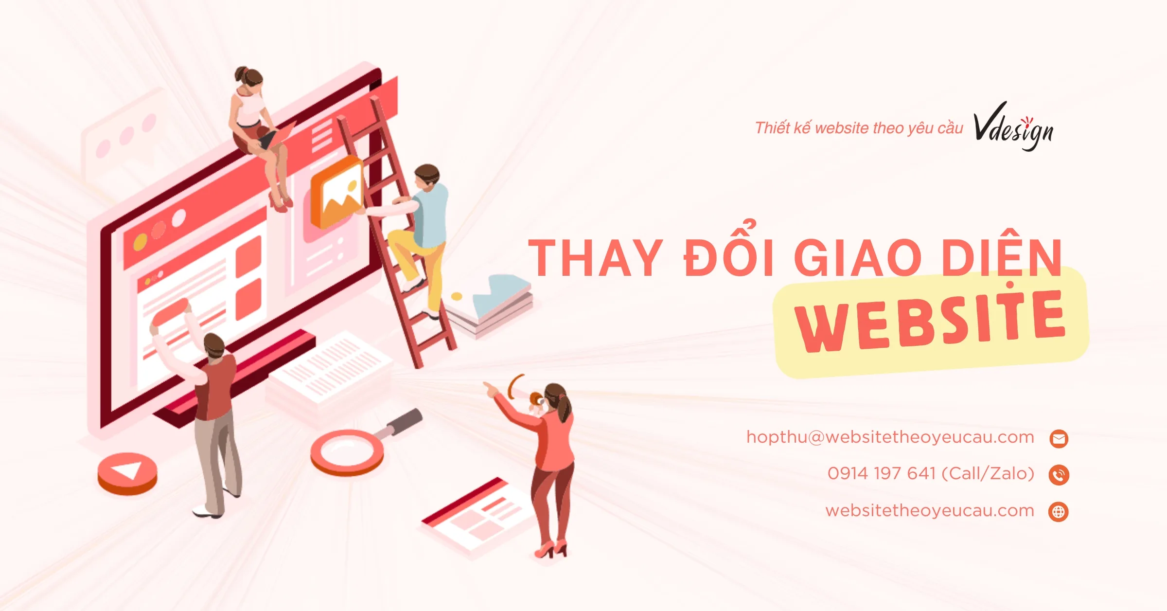 Thay Đổi Giao Diện Website | Công ty VDesign - 0914 197 641