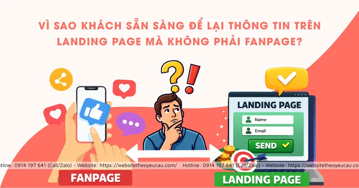 Vì sao khách sẵn sàng để lại thông tin trên landing page mà không phải fanpage?