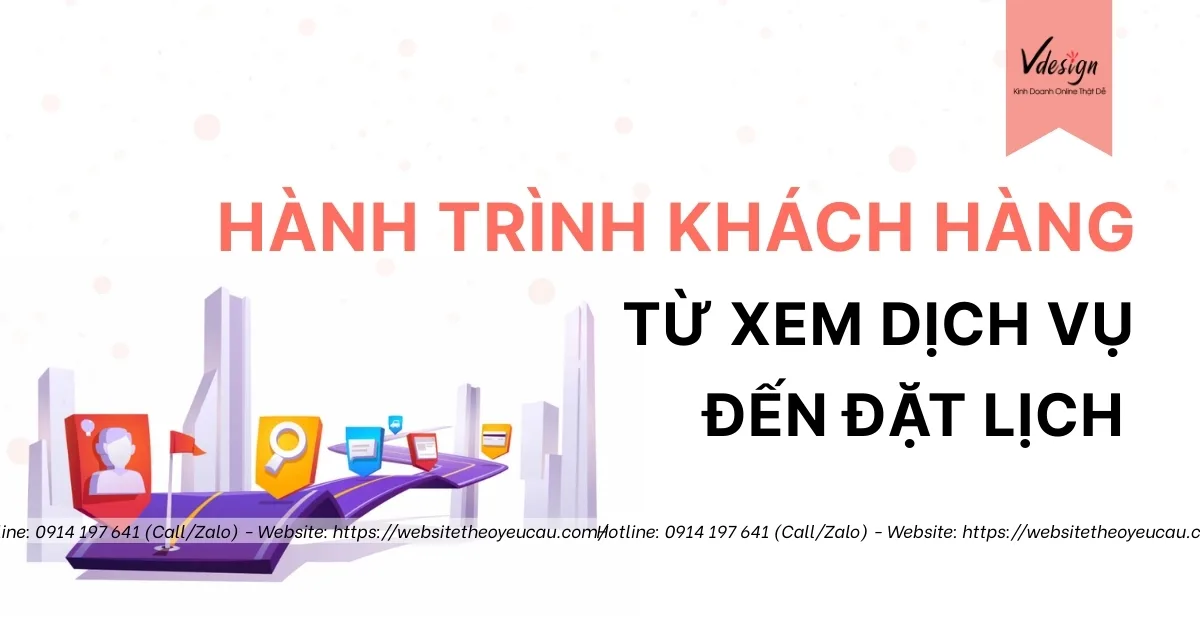 Hành trình khách hàng từ xem dịch vụ đến đặt lịch