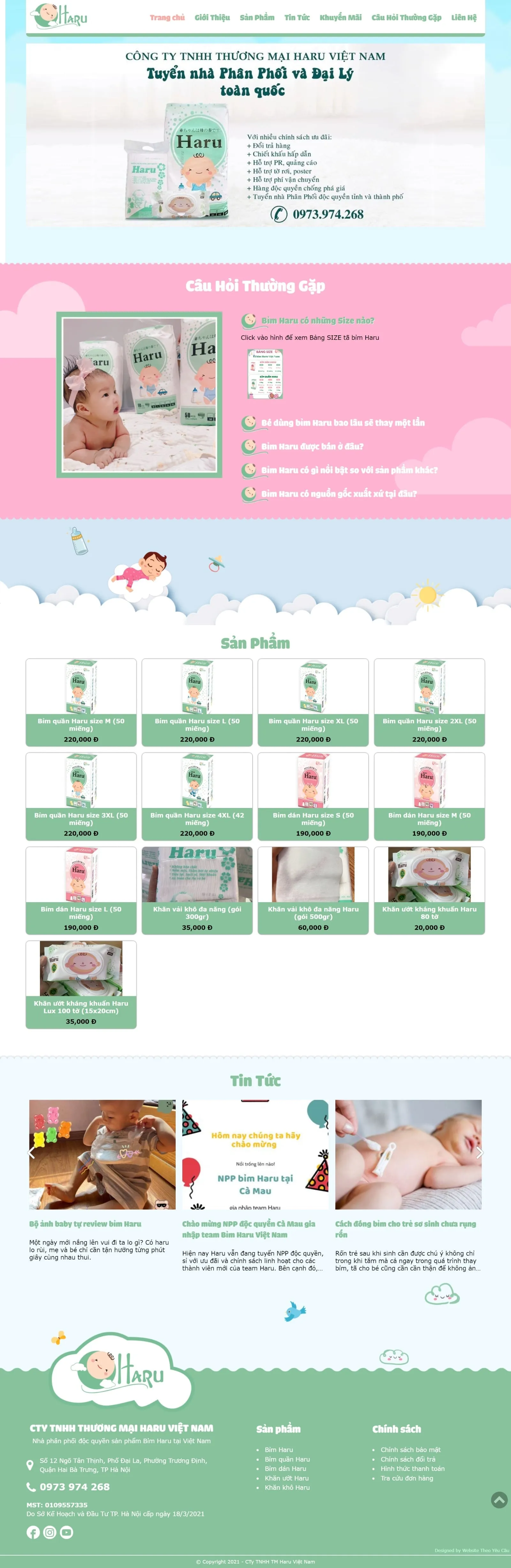 Thiết kế website bán hàng Haru