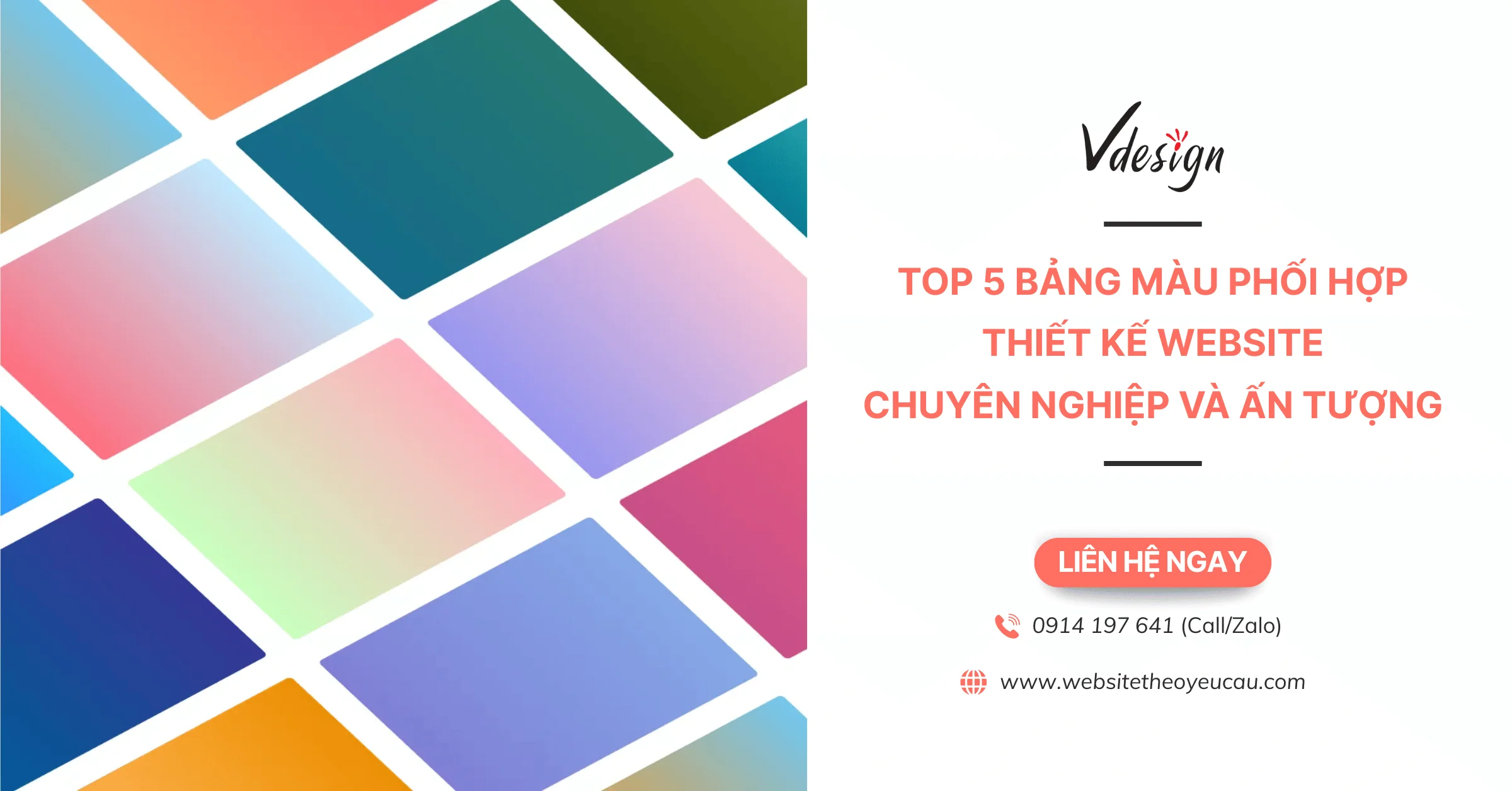 Top 5 bảng màu phối hợp thiết kế website chuyên nghiệp và ấn tượng
