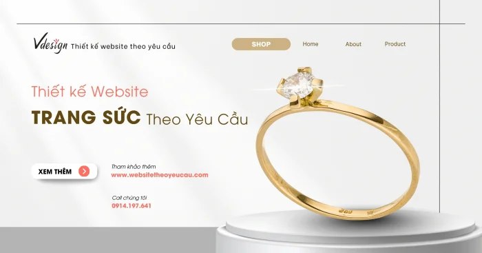 Thiết kế Website Cửa Hàng Trang Sức Cao Cấp theo yêu cầu | Công ty VDesign