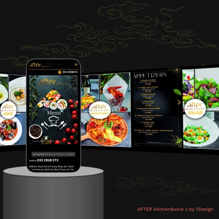 Dự Án Website After Kitchen & Wine Restaurant