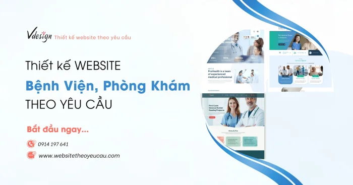 Thiết kế Website Bệnh Viện, Phòng Khám theo yêu cầu - Giá Rẻ Trọn Gói Tất Cả | Công ty VDesign