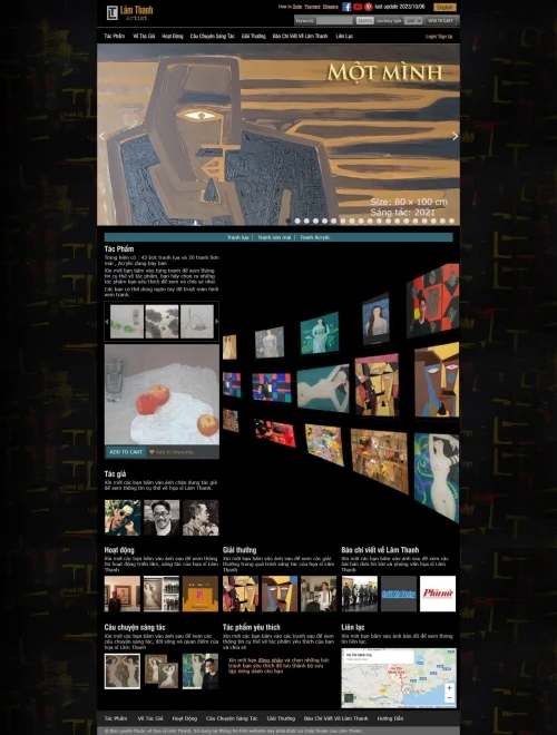 Thiết kế website bán hàng sản phẩm tranh của họa sĩ Lâm Thanh