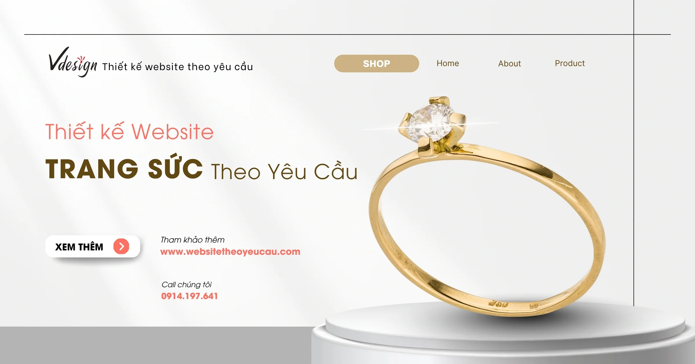 Thiết kế website trang sức theo yêu cầu